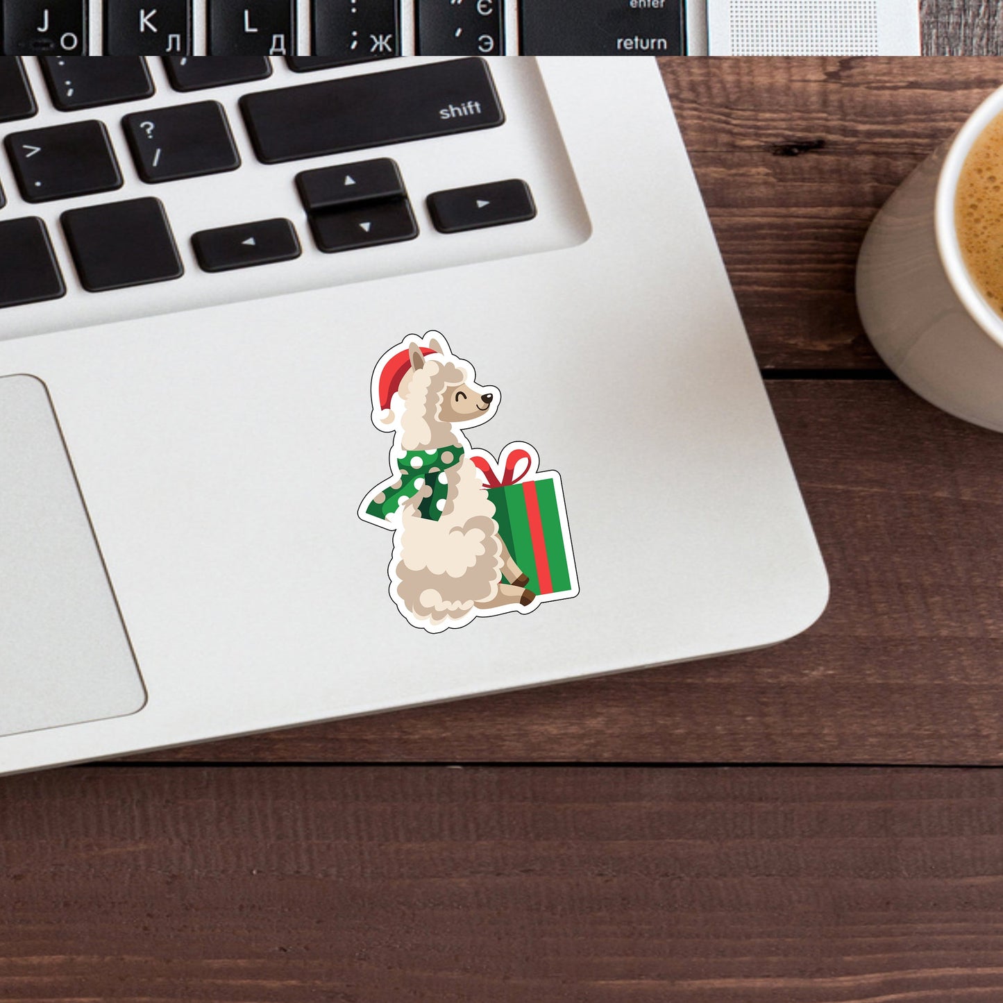 New Year Llama For Sticker