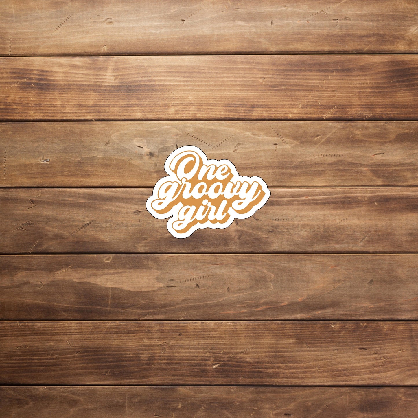 One groovy girl Sticker, Vinyl sticker, laptop sticker, Tablet sticker