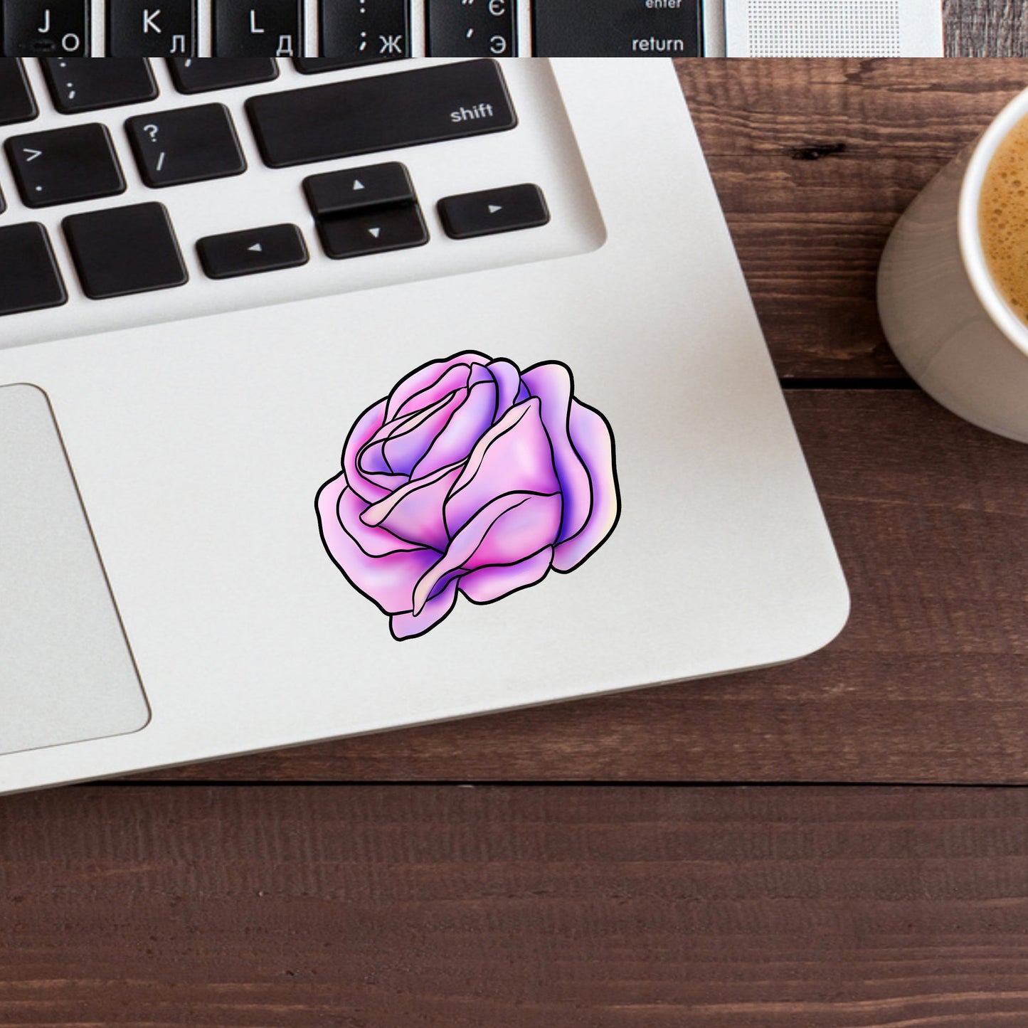 Pastal Goth Sticker, Pastel rose Sticker