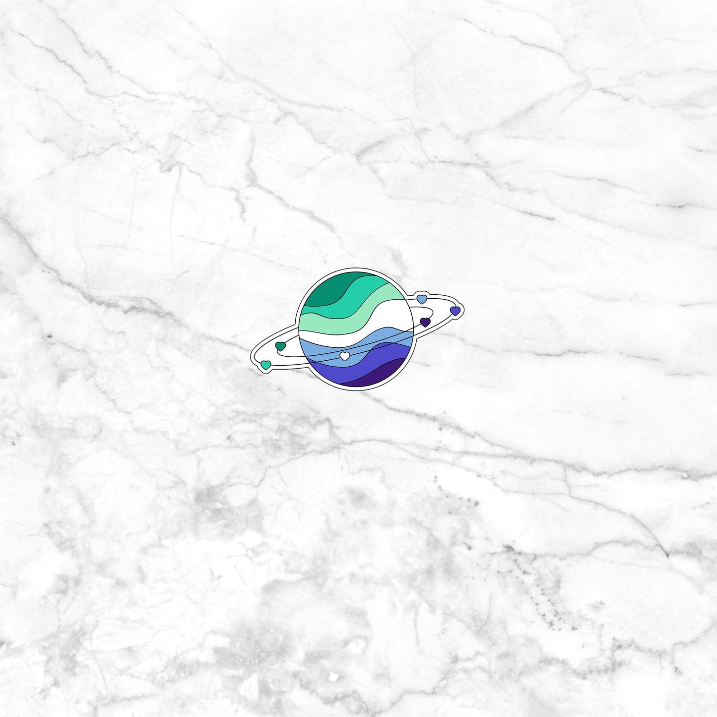 Planet Gay Pride Flag Sticker