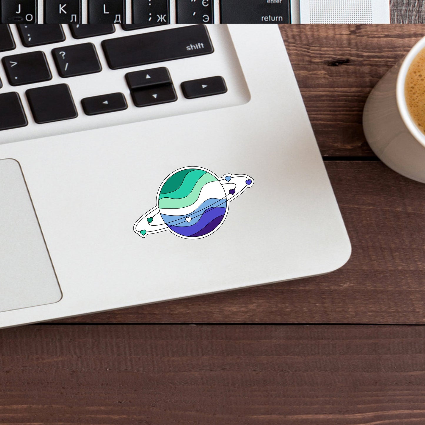 Planet Gay Pride Flag Sticker