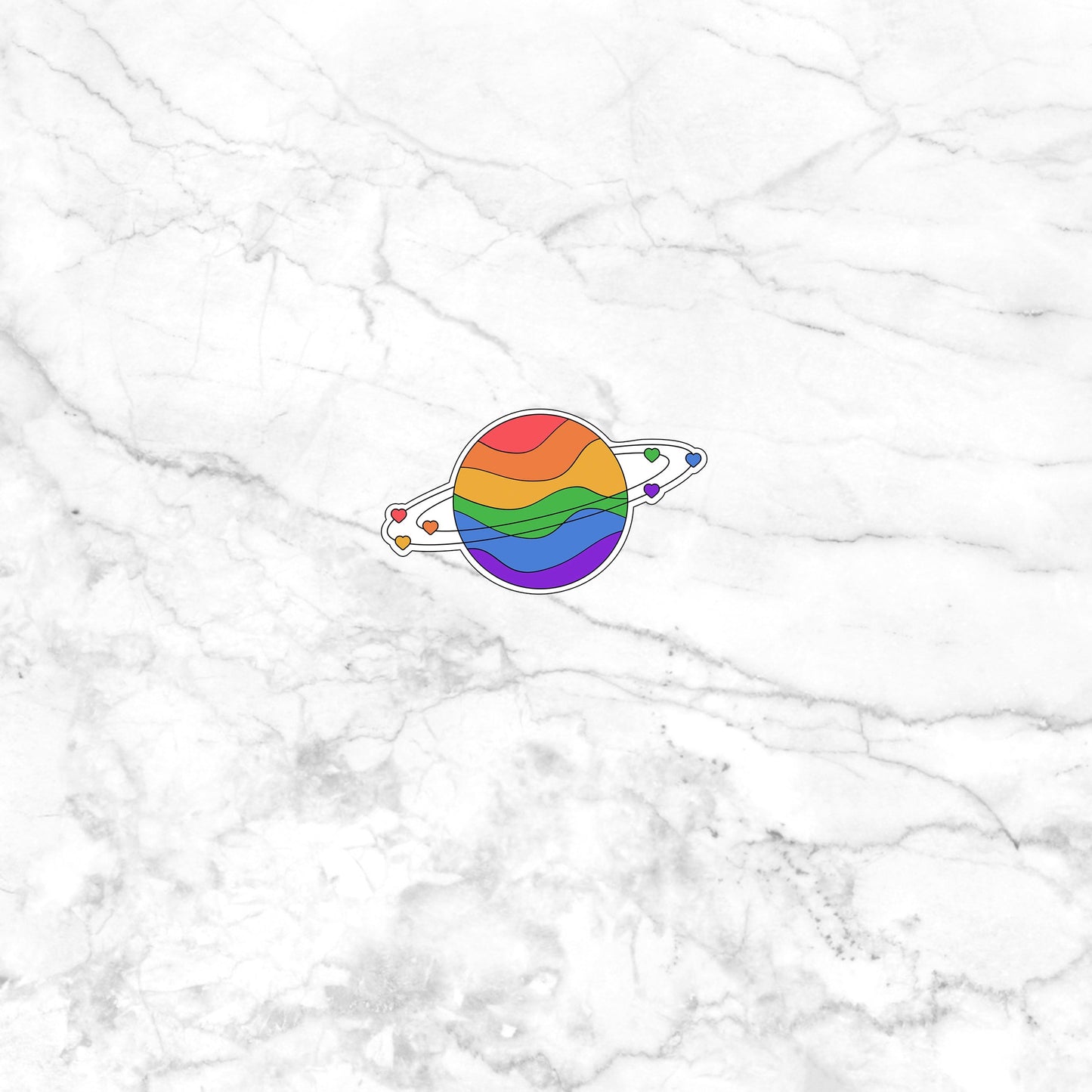 Planet lgbt flag Sticker