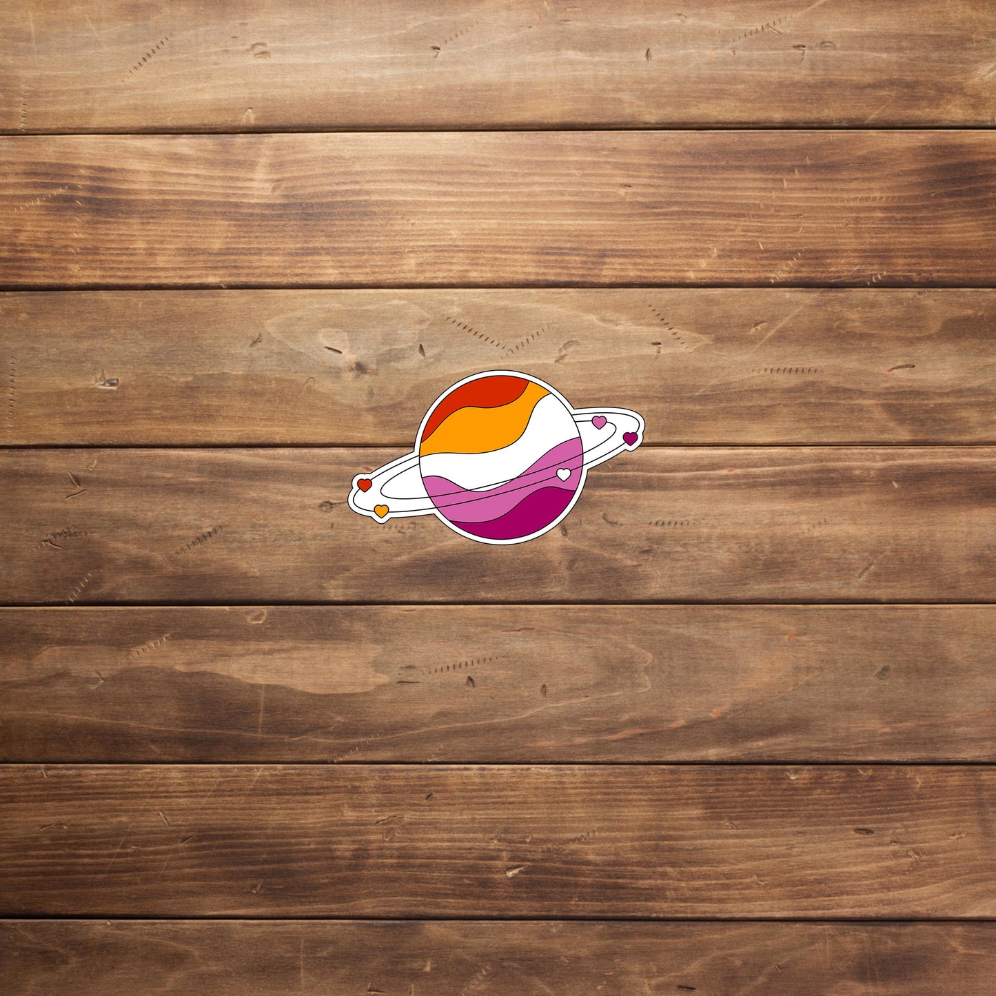Planet lesbian flag Sticker