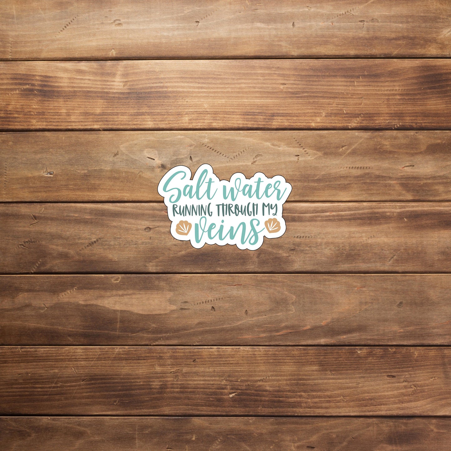 Salt water running through my veins Sticker, Vinyl sticker, laptop sticker, Tablet sticker