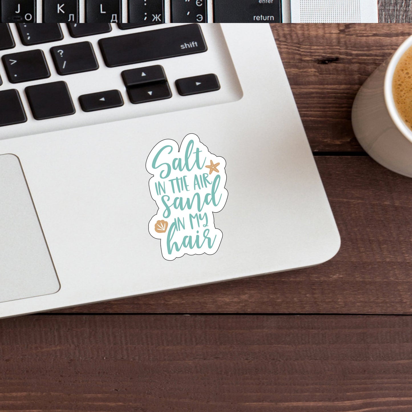 Sand in the air sand in my hair Sticker, Vinyl sticker, laptop sticker, Tablet sticker