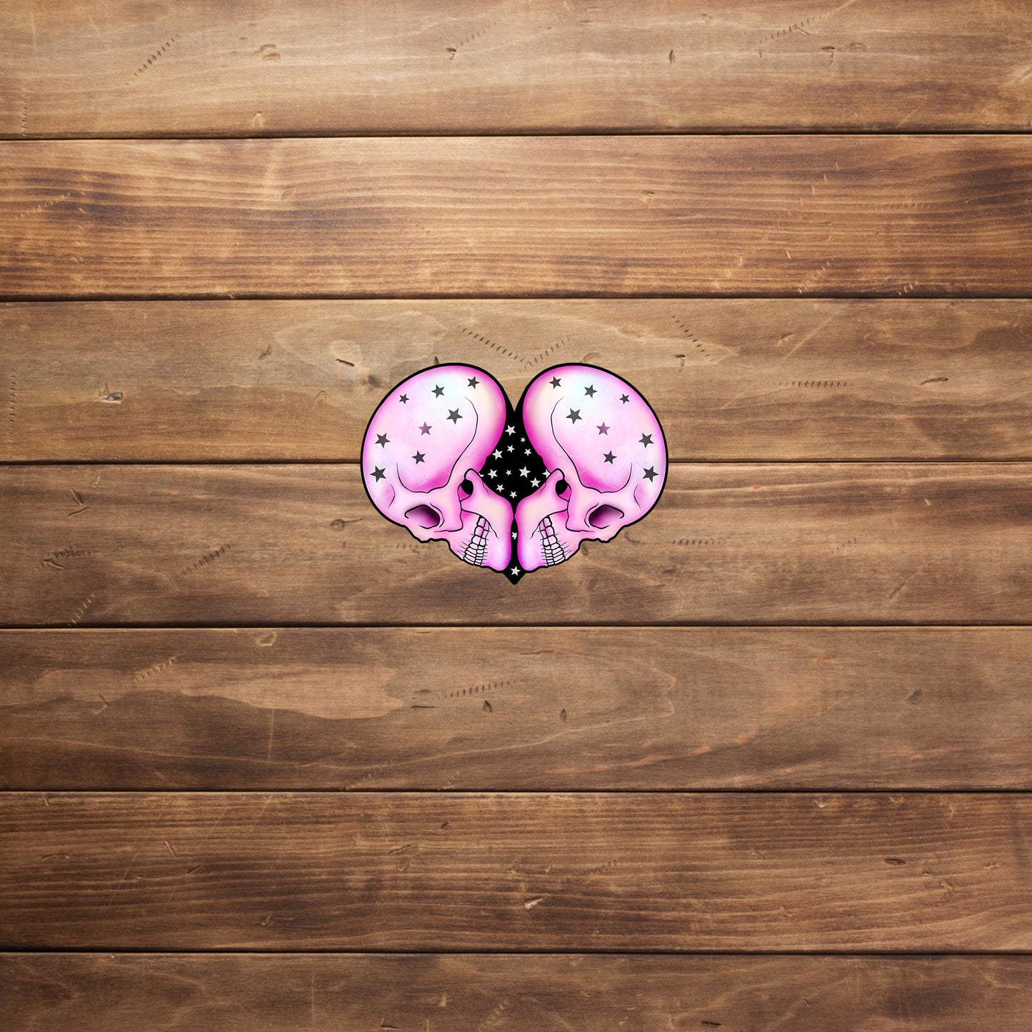 Pastal Goth Sticker, Skull heart Sticker