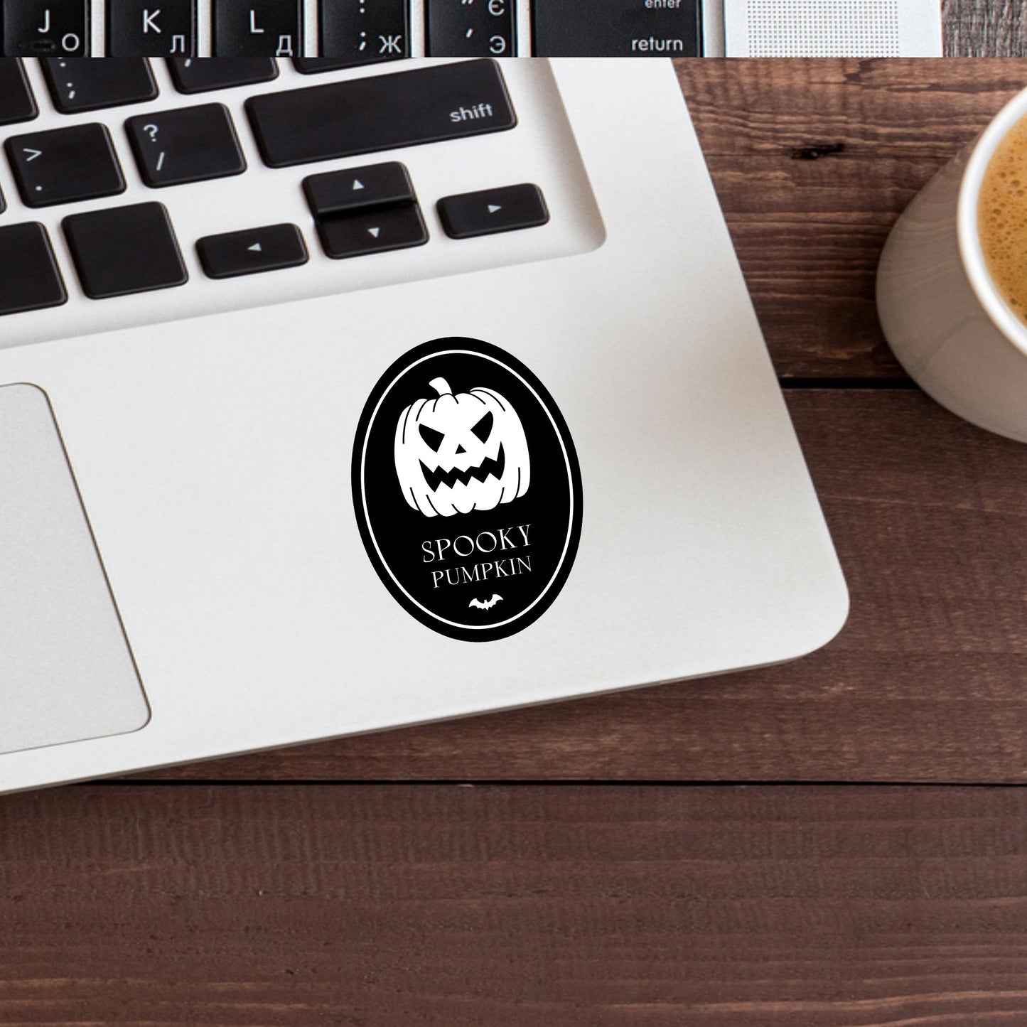 Spooky pumpkin Sticker, Vinyl sticker, laptop sticker, Tablet sticker