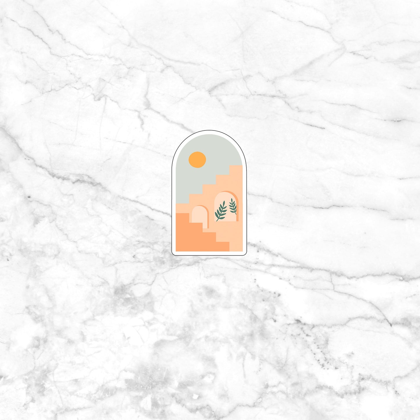 Stairs Sun Sticker