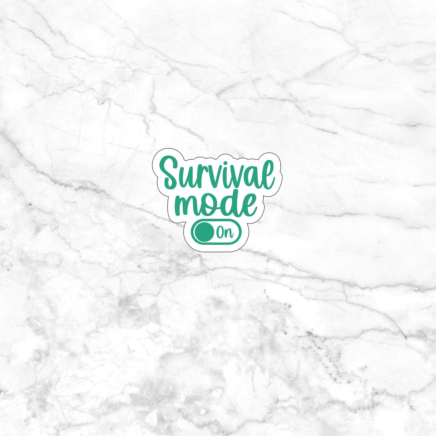 Survival mode on Sticker, Vinyl sticker, laptop sticker, Tablet sticker