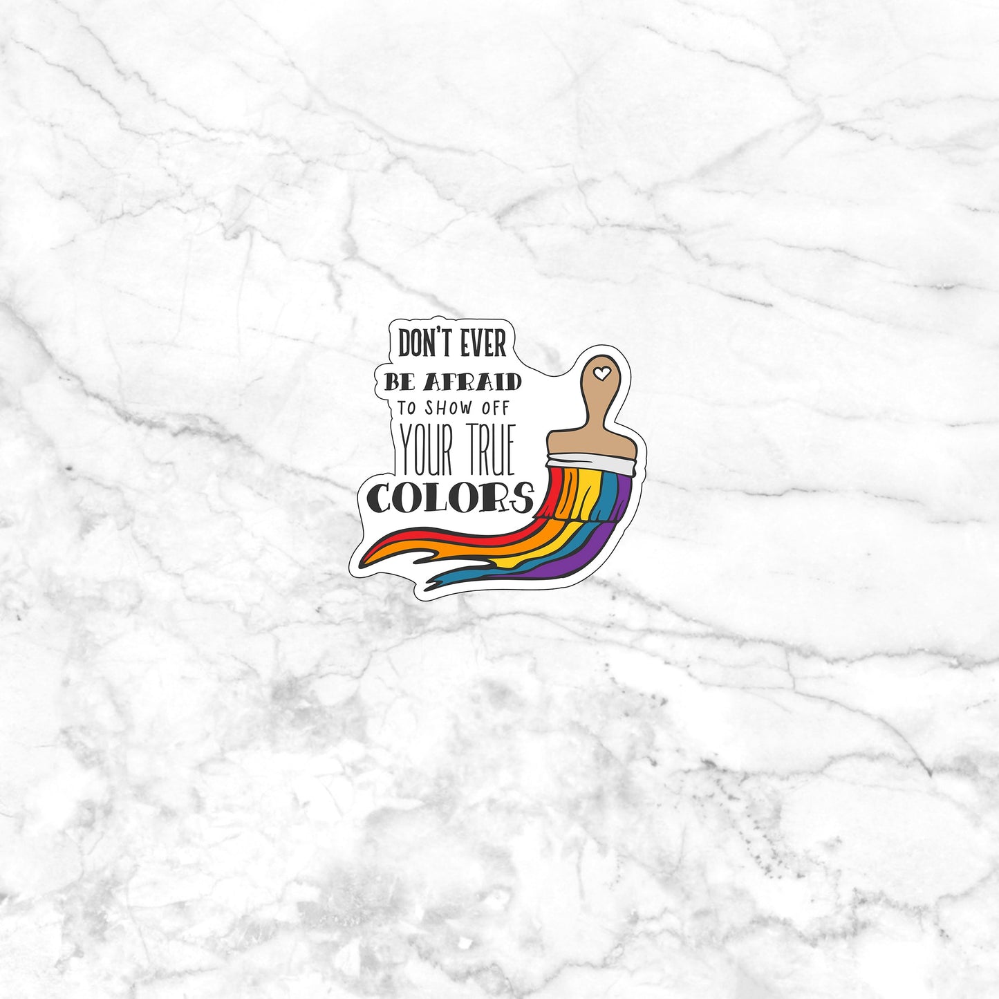 True Colors Sticker, Vinyl sticker, laptop sticker, Tablet sticker