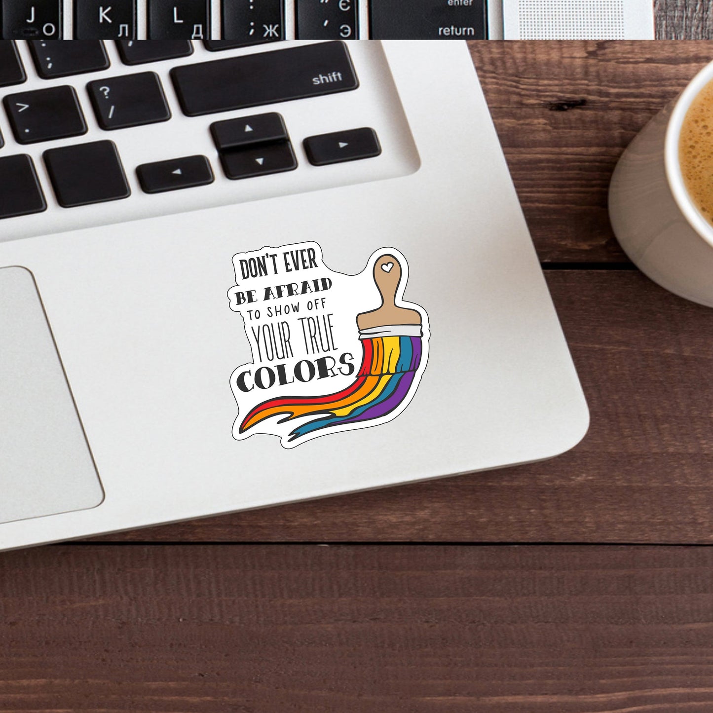 True Colors Sticker, Vinyl sticker, laptop sticker, Tablet sticker