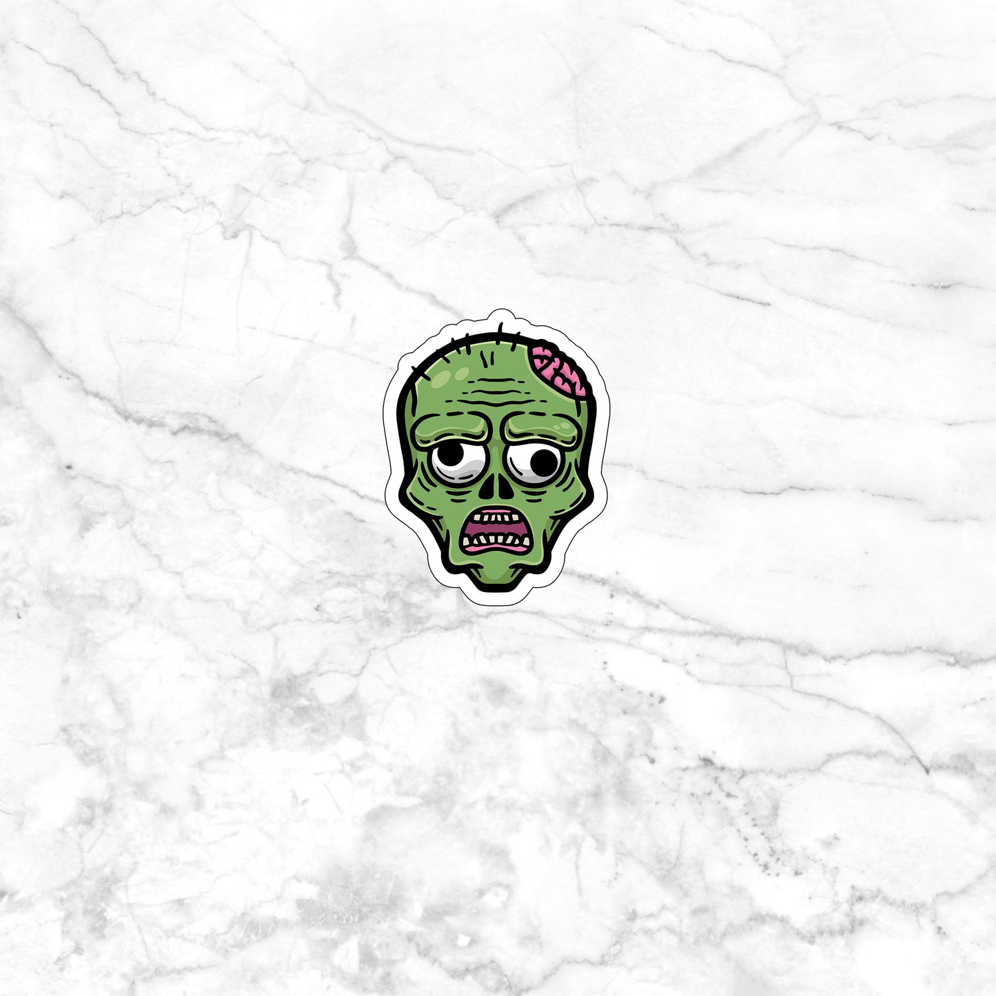 Halloween Stiker, Zombie Illustration