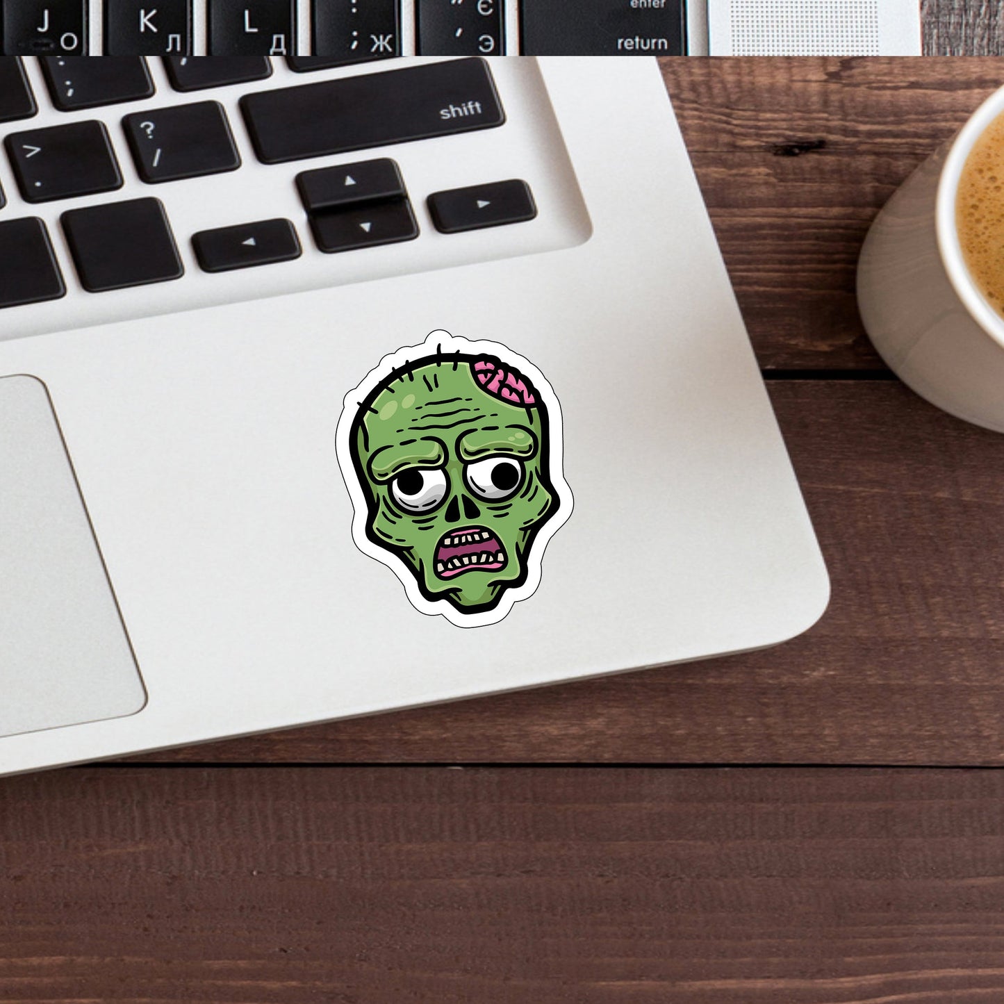 Halloween Stiker, Zombie Illustration