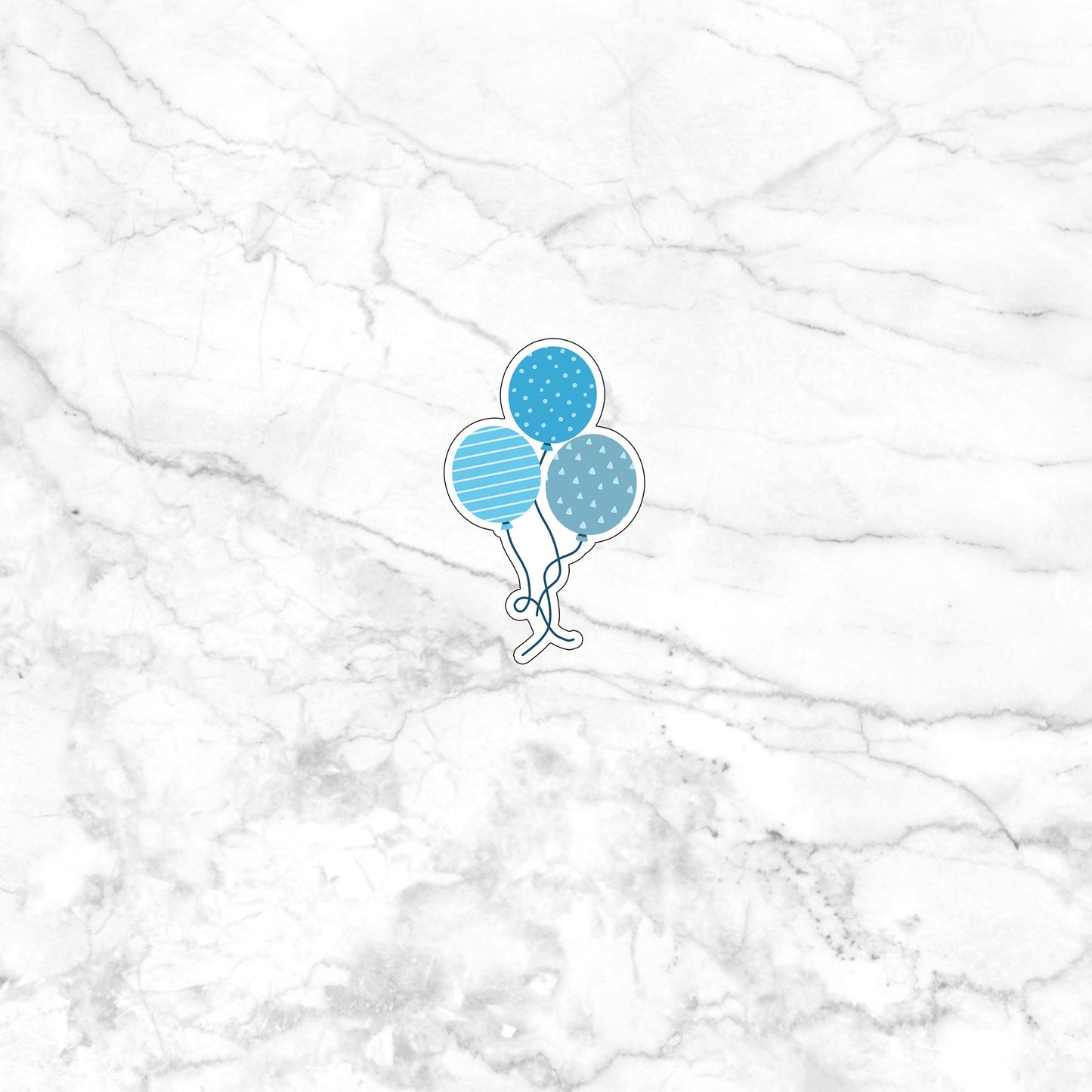 Blue Theme Sticker, balloon sticker