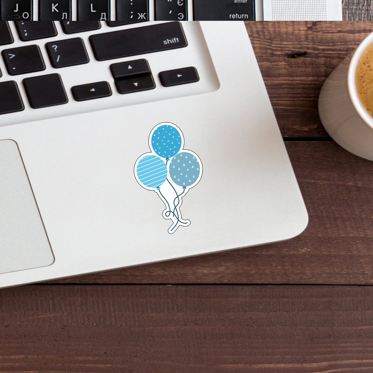 Blue Theme Sticker, balloon sticker