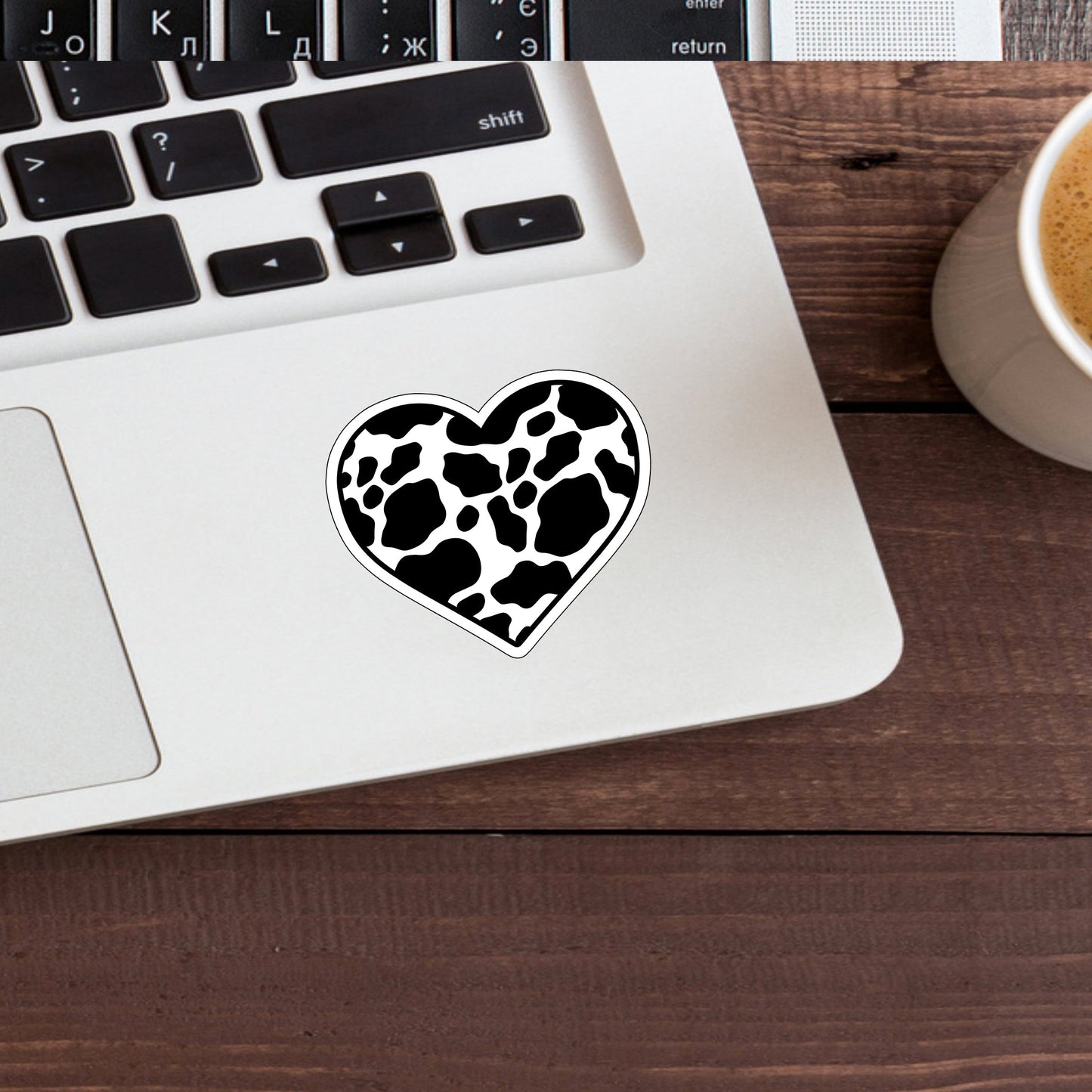 black and white HEART Sticker, Vinyl sticker, laptop sticker, Tablet sticker