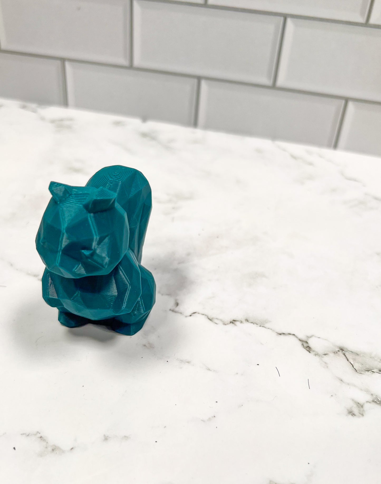 Poly Squirrel, 3D Printed Animal, 3D Printed, Desk Item, Custom Product, Decor, Adult Gift