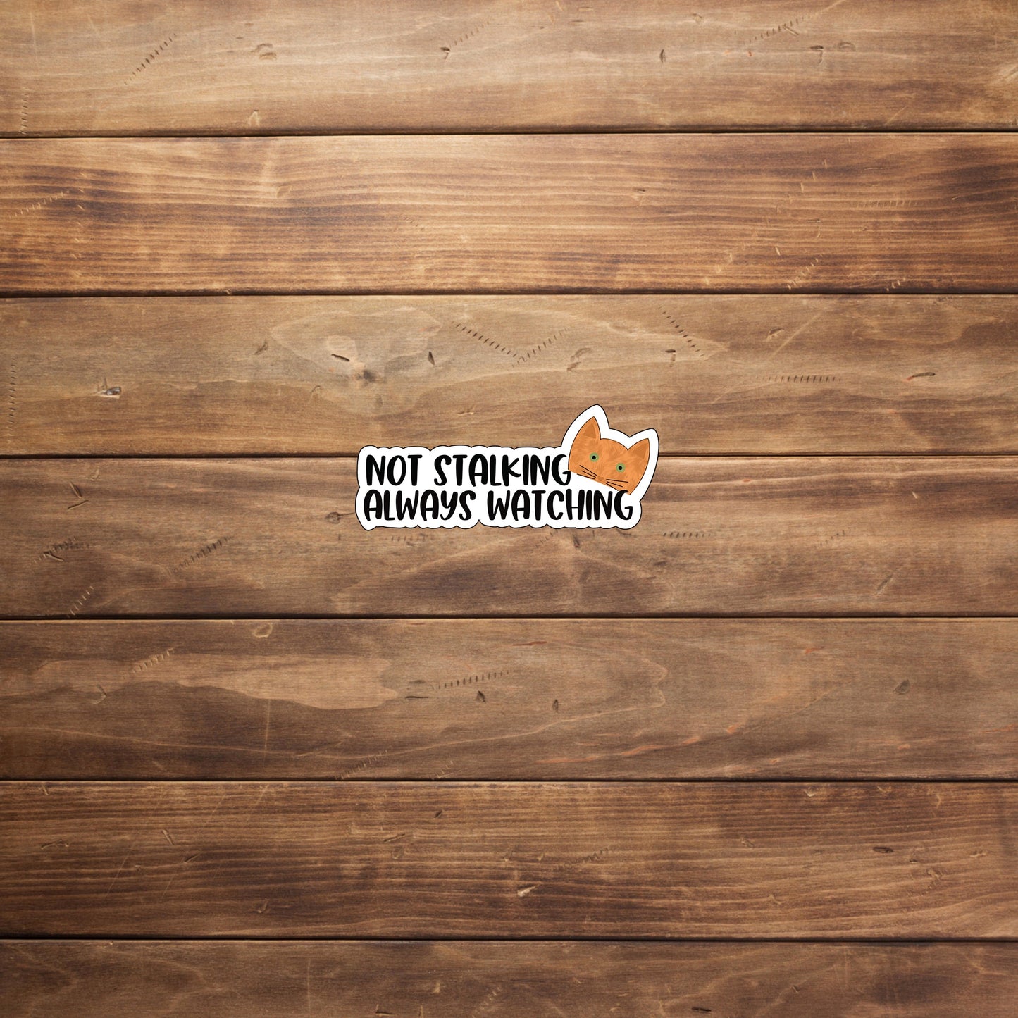 cat stalking Sticker, Vinyl sticker, laptop sticker, Tablet sticker