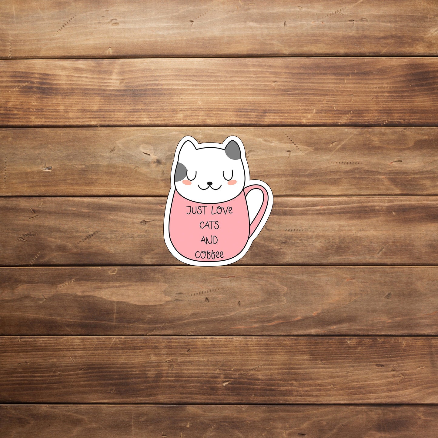 Kawaii cats in mug