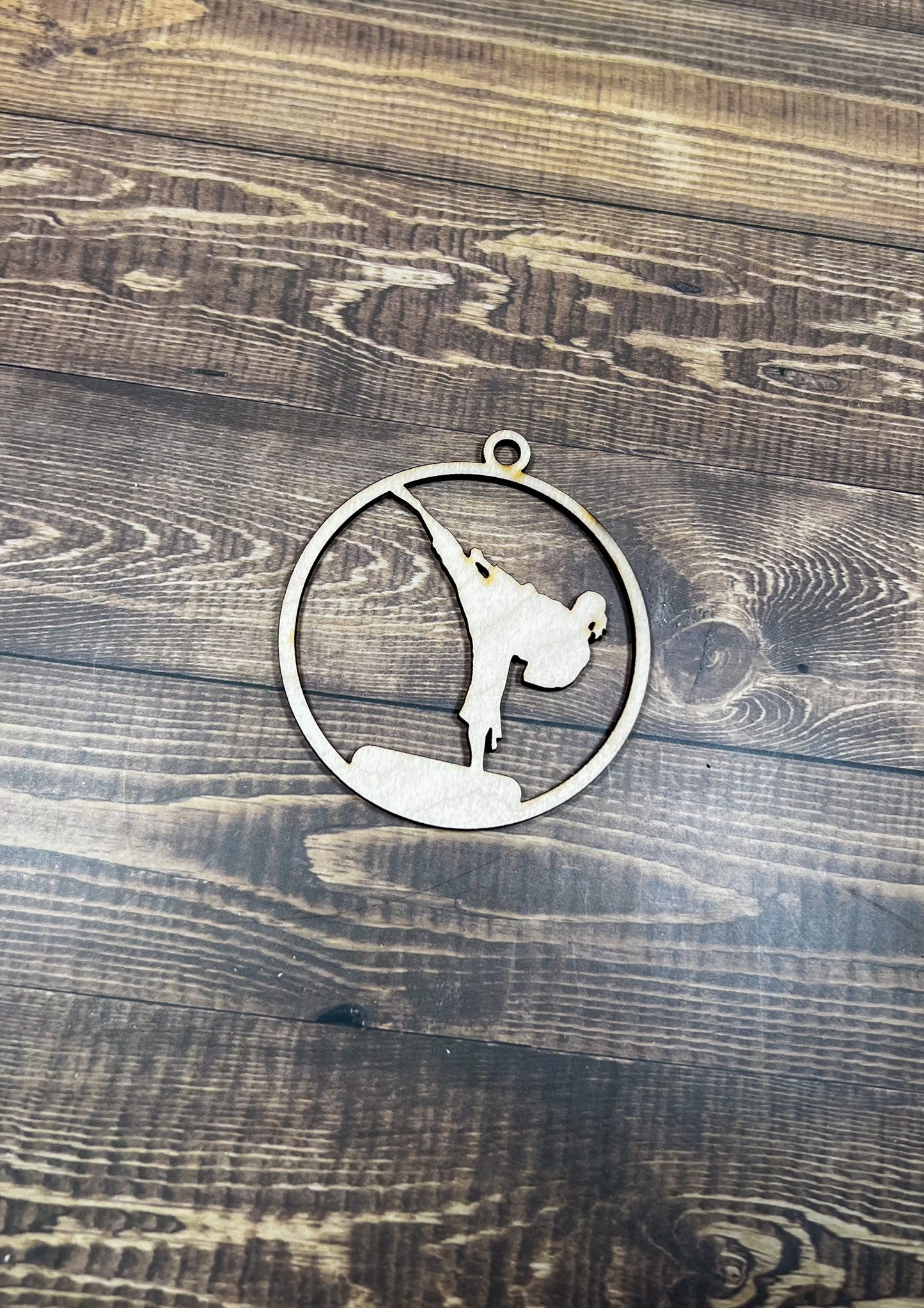 Karate Ornament, Wooden Sports Ornament, Sports Ornament, Engraved Ornament, Laser Engraved Wood Ornament