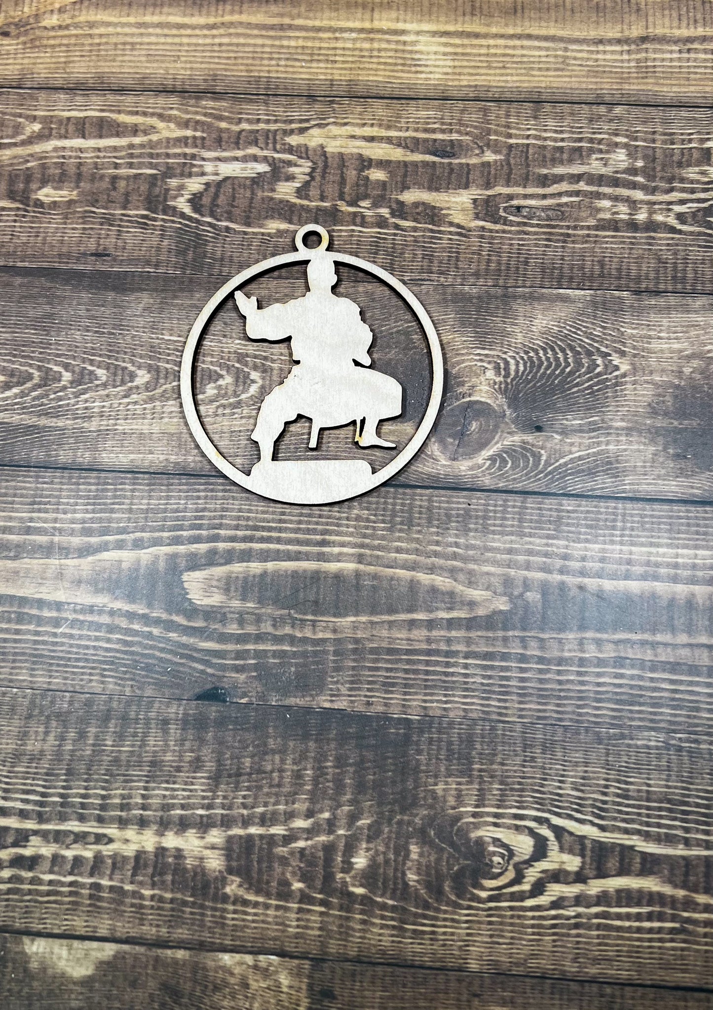 Karate Ornament, Wooden Sports Ornament, Sports Ornament, Engraved Ornament, Laser Engraved Wood Ornament