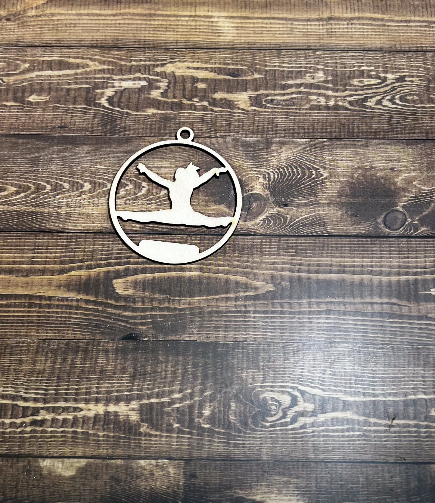 Gymnastic Ornament, Wooden Sports Ornament, Sports Ornament, Engraved Ornament, Laser Engraved Wood Ornament