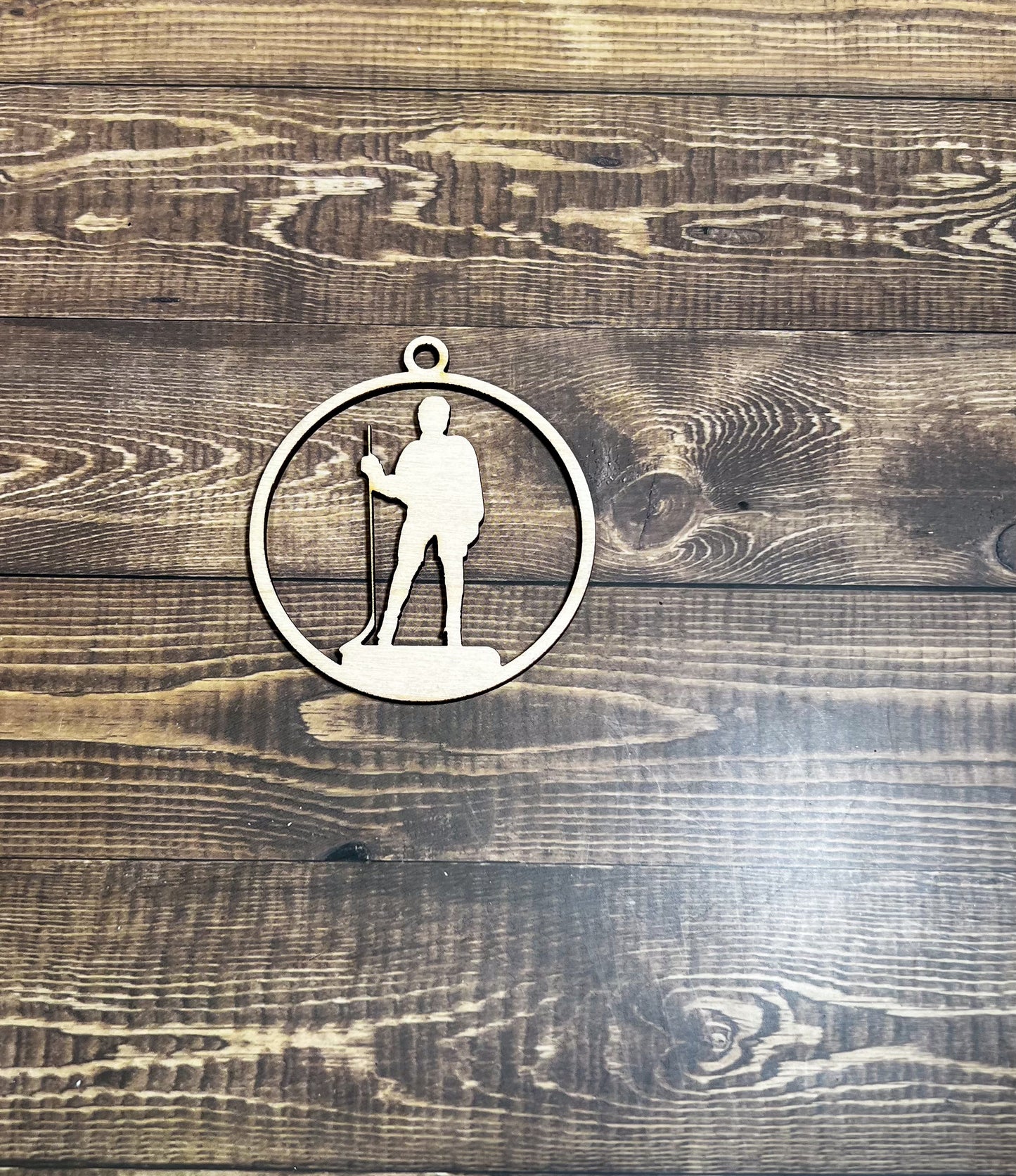 Hockey Ornament, Wooden Sports Ornament, Sports Ornament, Engraved Ornament, Laser Engraved Wood Ornament