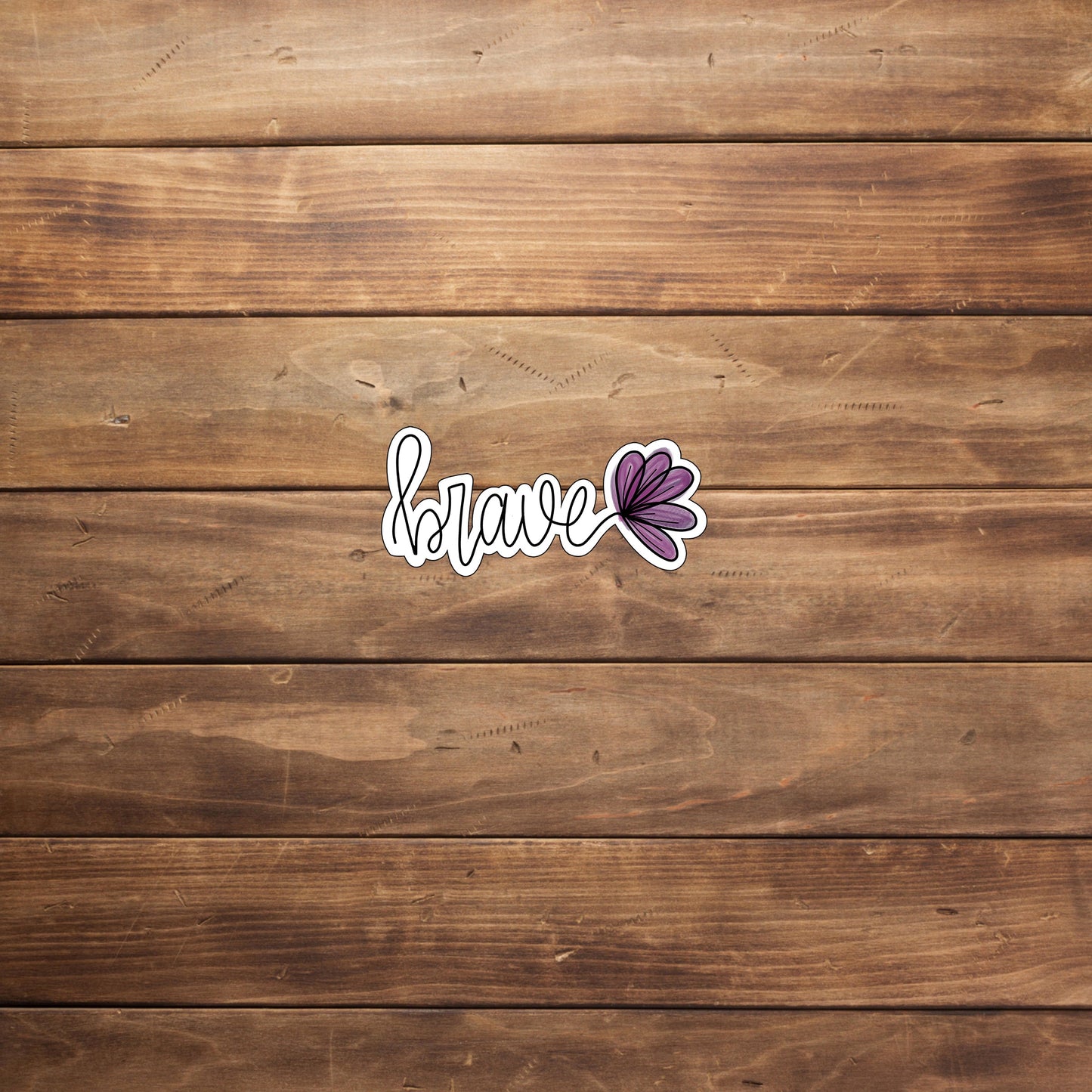 floral_brave Sticker, Vinyl sticker, laptop sticker, Tablet sticker