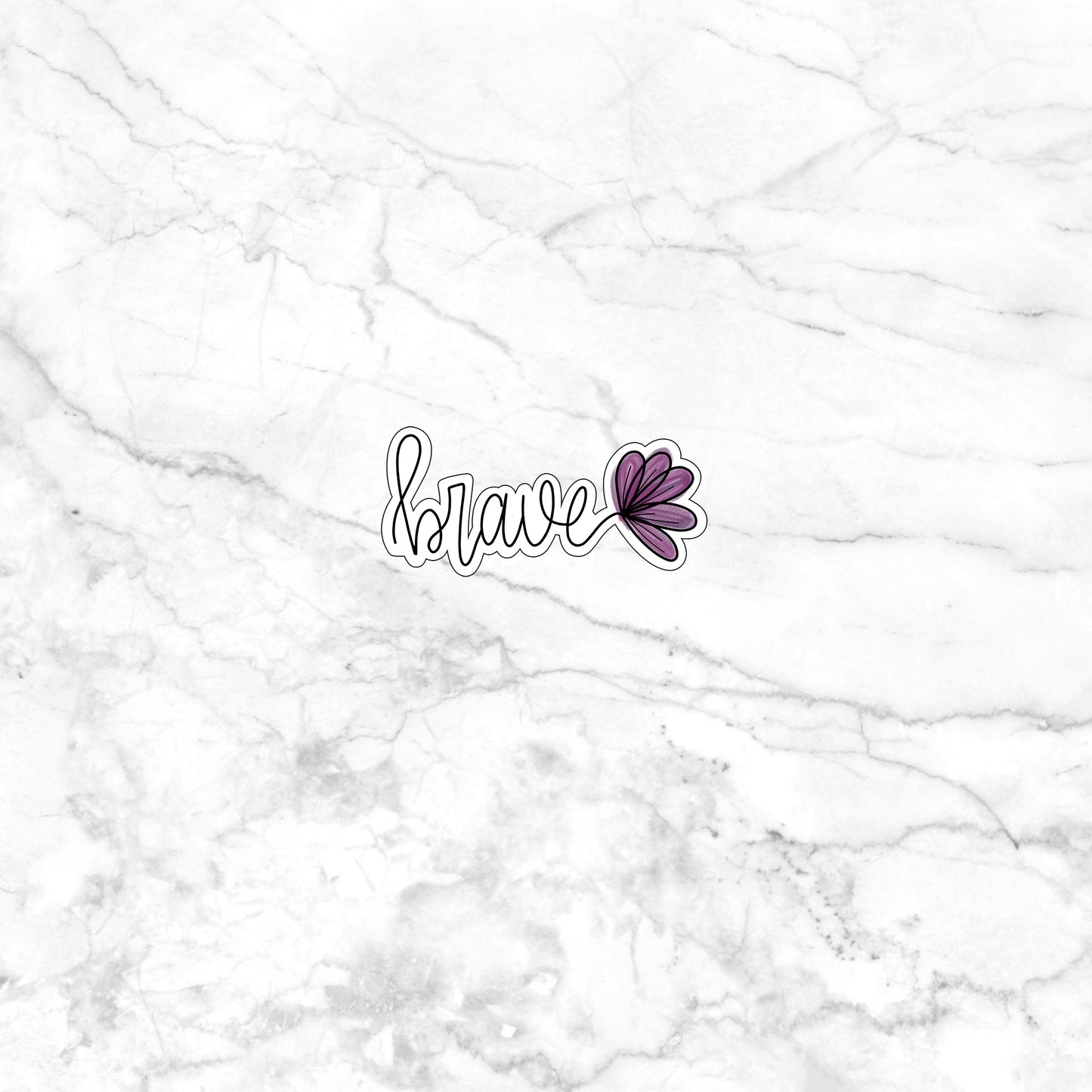 floral_brave Sticker, Vinyl sticker, laptop sticker, Tablet sticker