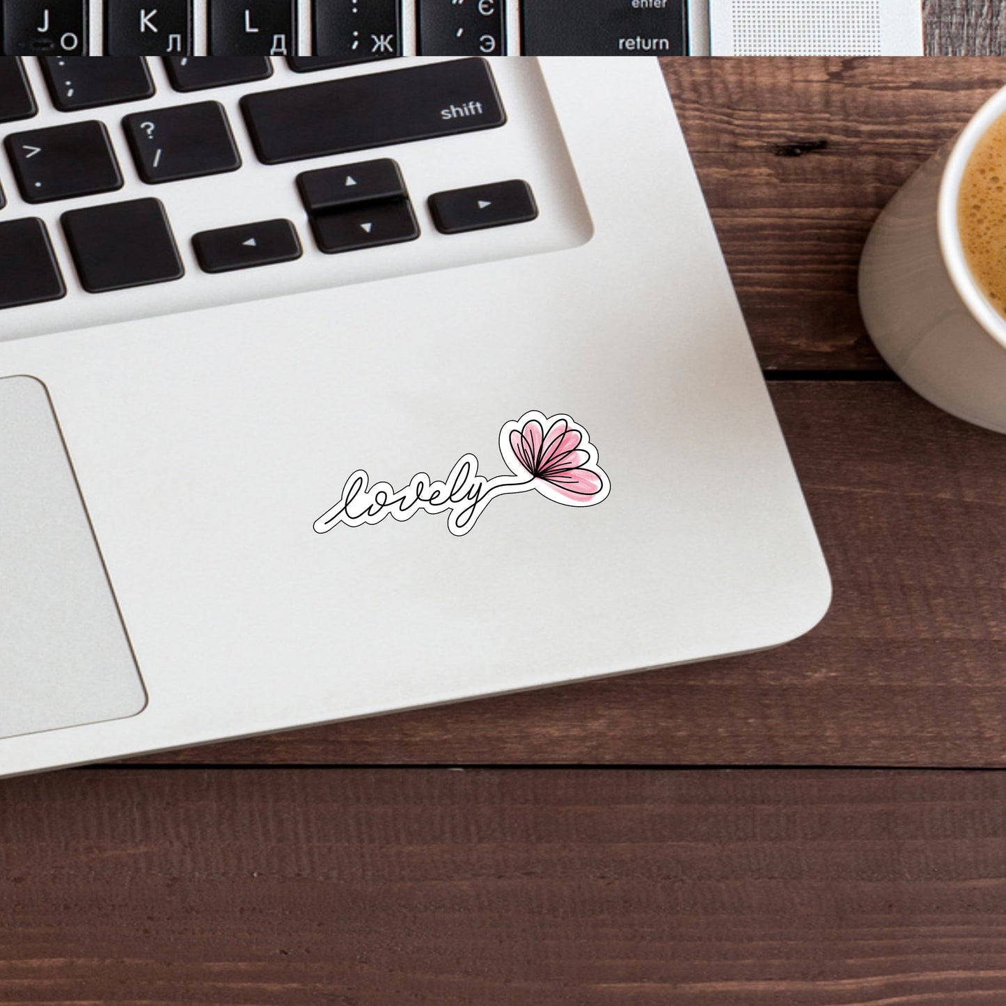 floral_lovely Sticker, Vinyl sticker, laptop sticker, Tablet sticker