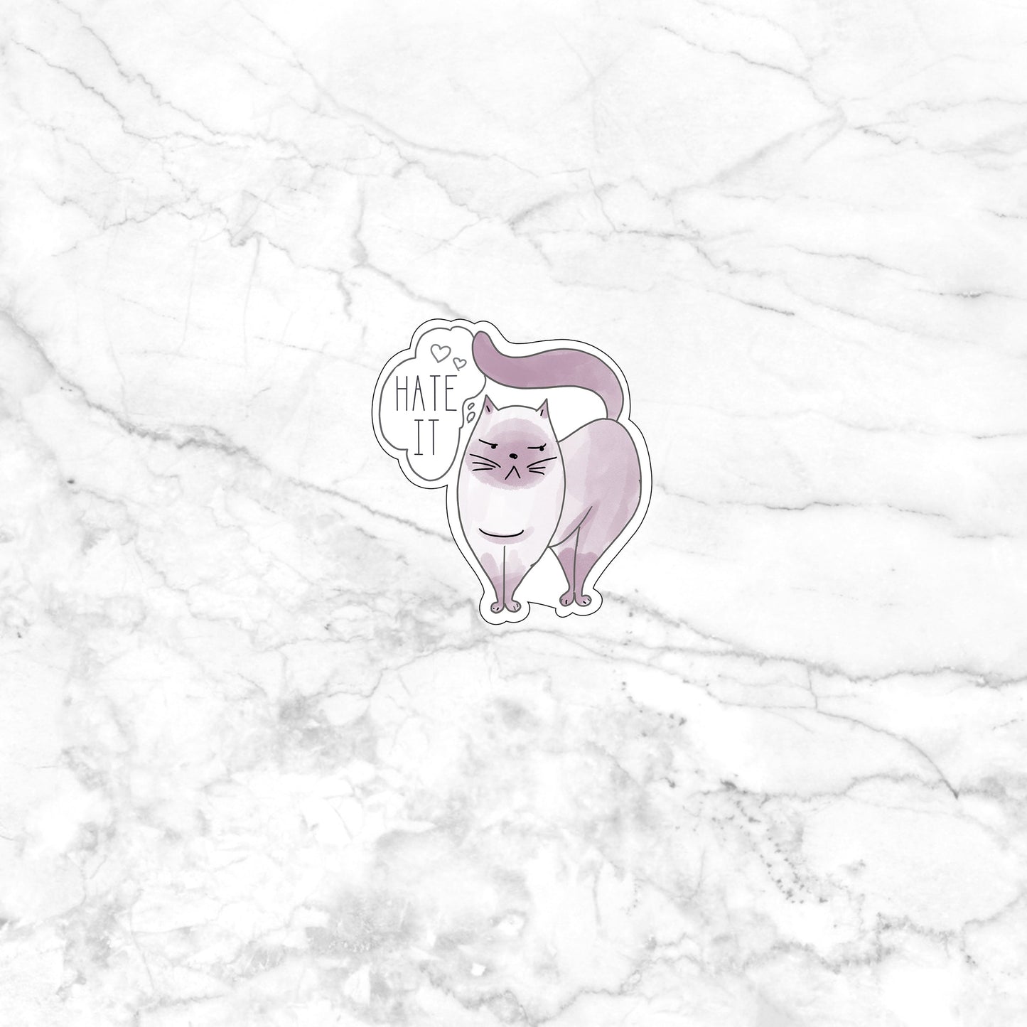 he hates it Sarcastic Sticker