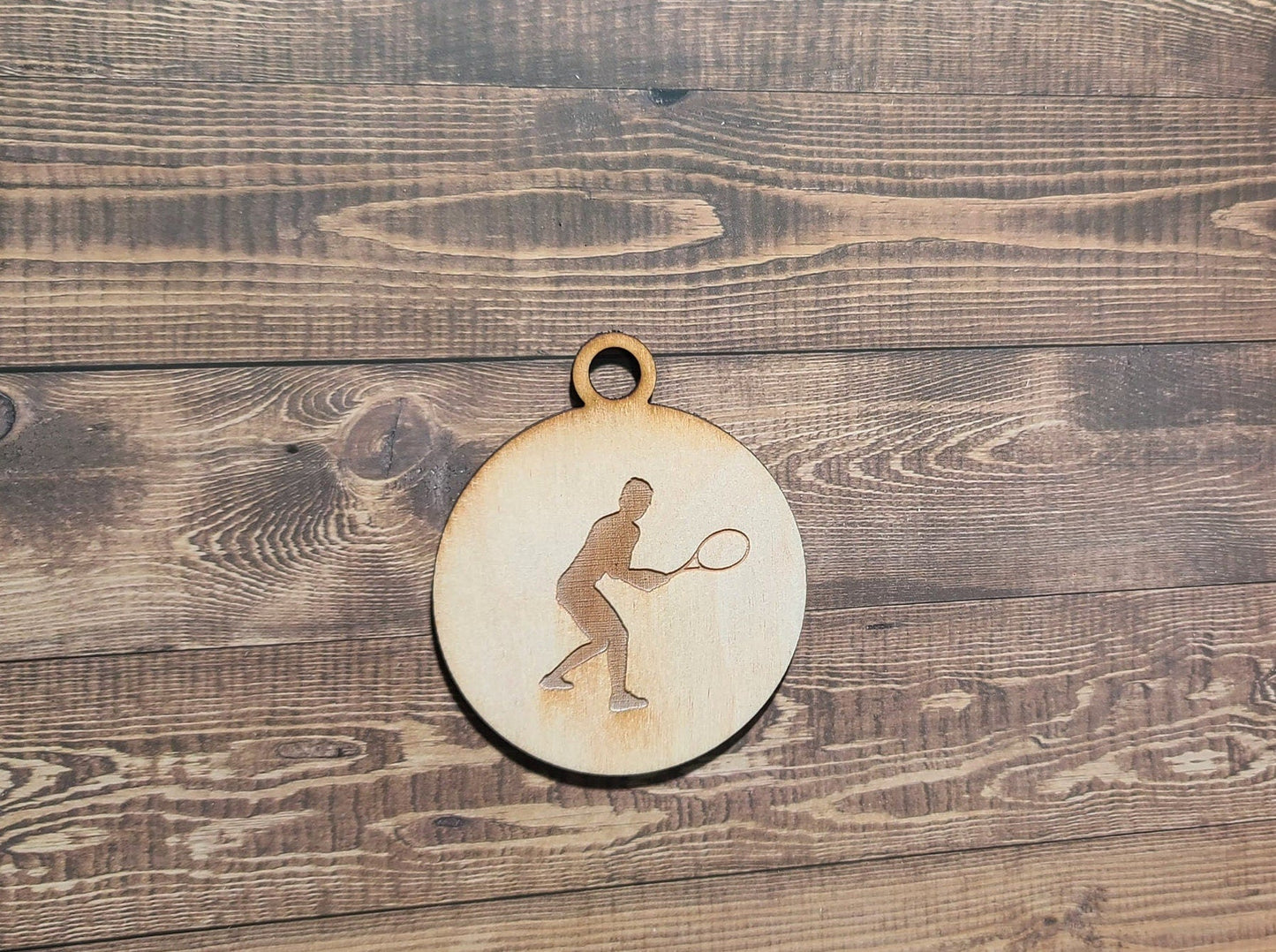 Tennis Ornament, Laser Engraved Ornament, Tennis Lover