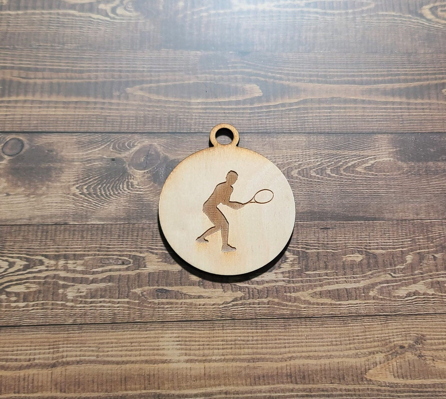 Tennis Ornament, Laser Engraved Ornament, Tennis Lover