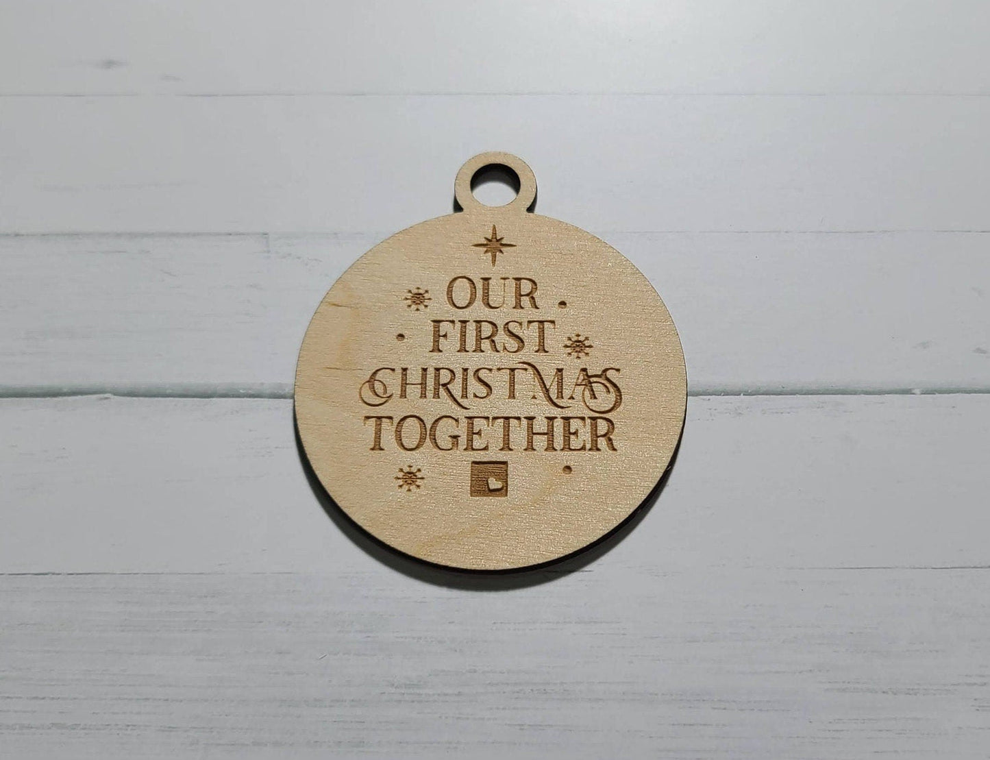 Our First Christmas Together Ornament, Christmas Ornament, Couple Ornament,Wooden Ornament
