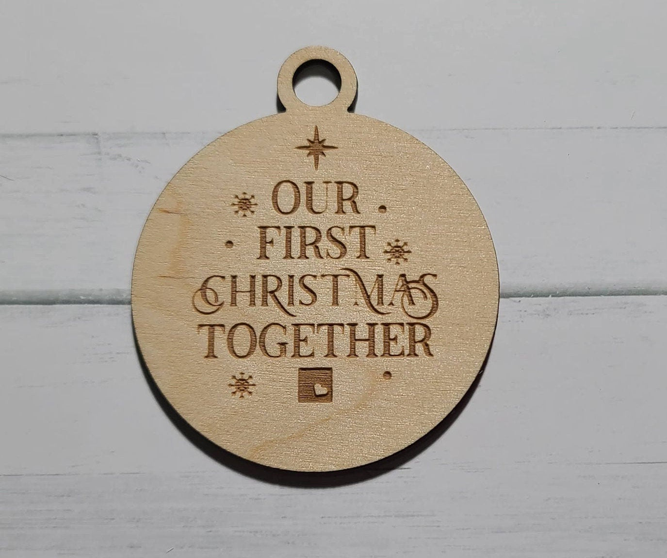 Our First Christmas Together Ornament, Christmas Ornament, Couple Ornament,Wooden Ornament