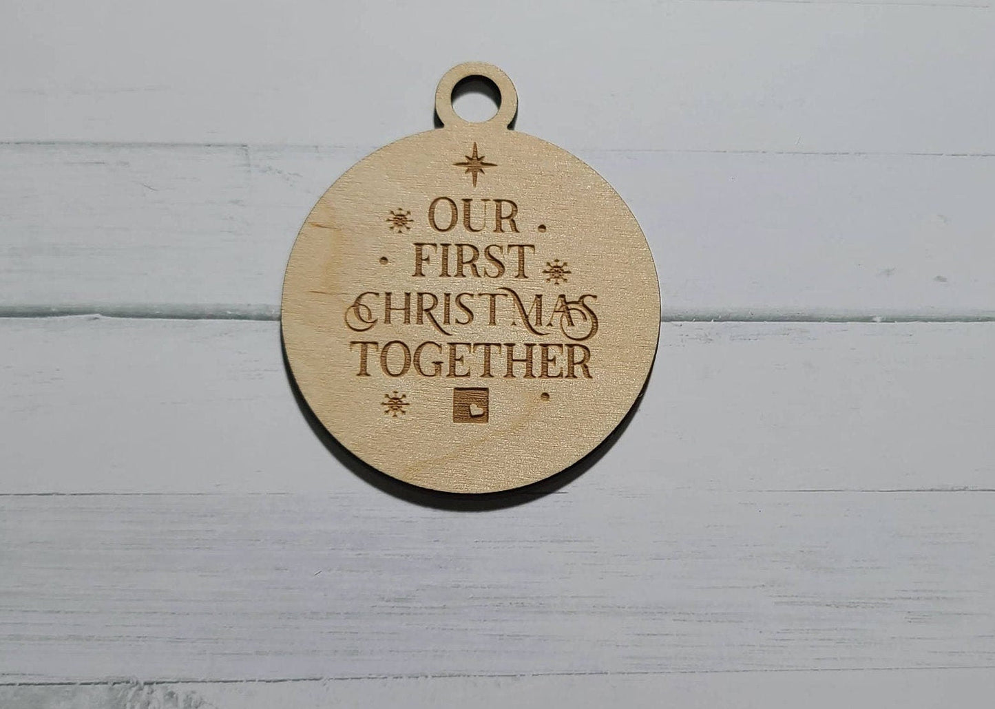 Our First Christmas Together Ornament, Christmas Ornament, Couple Ornament,Wooden Ornament