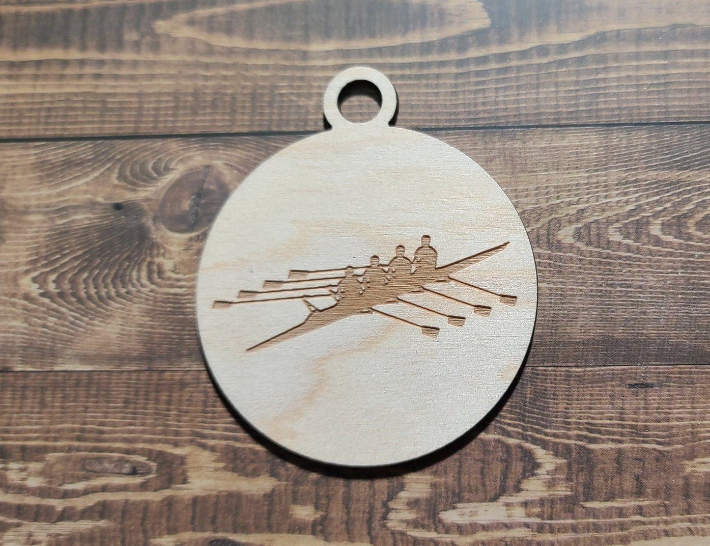 Custom Rowing Ornament, Laser Engraved Ornament, Rowing Lover Custom