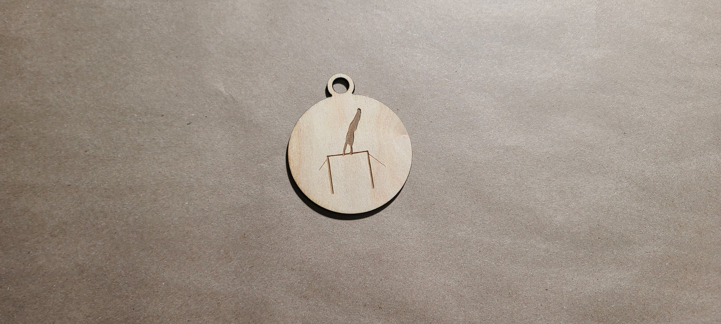 Gymnastics Ornament, Laser Engraved Ornament, Gymnastics Lover