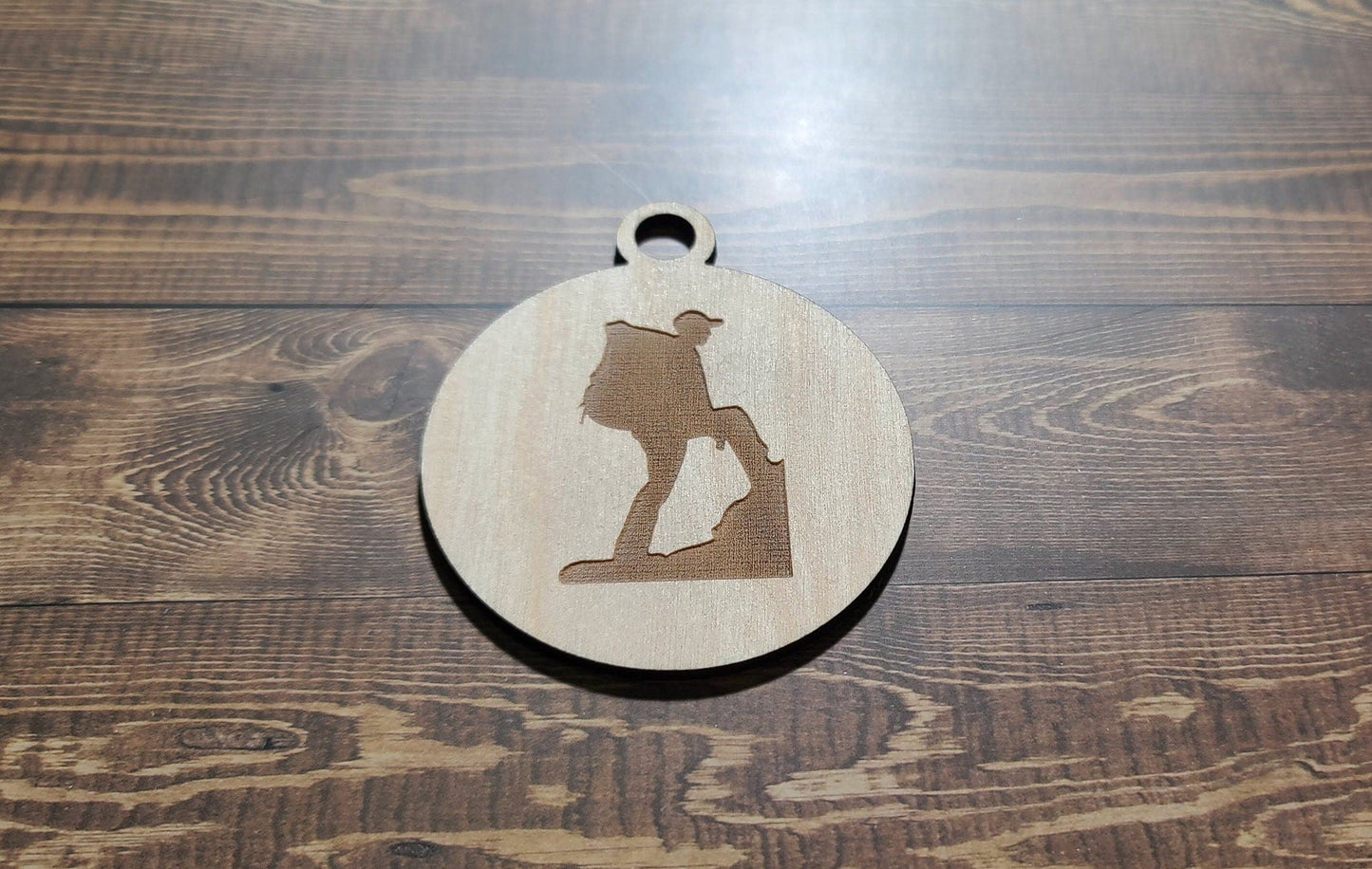 Hiking Ornament, Laser Engraved Ornament, Hiking Lover