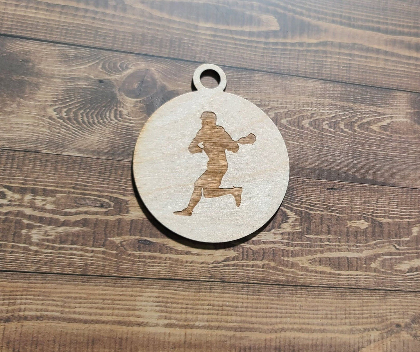 Lacrosse Ornament, Laser Engraved Ornament, Lacrosse Lover