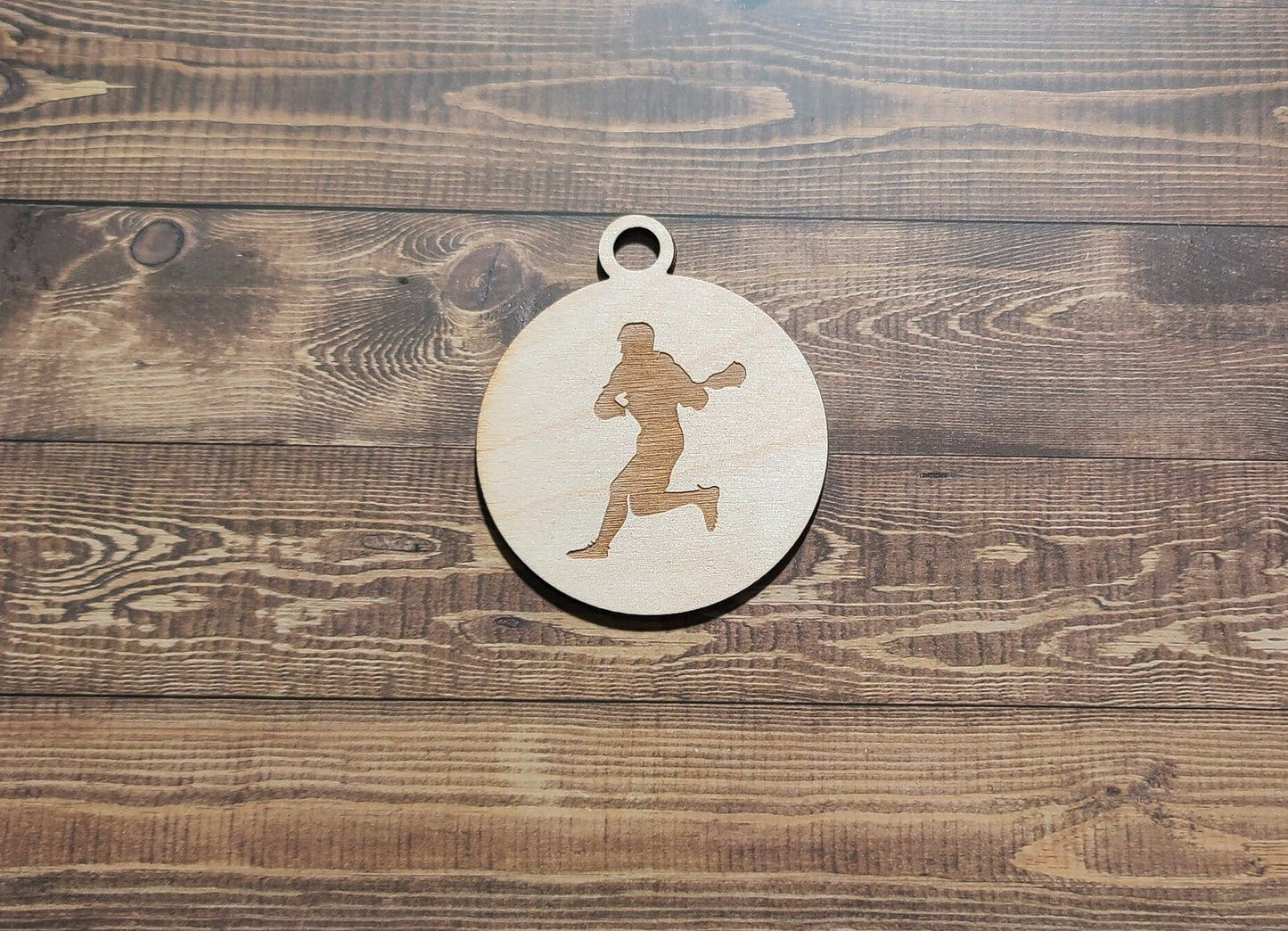 Lacrosse Ornament, Laser Engraved Ornament, Lacrosse Lover