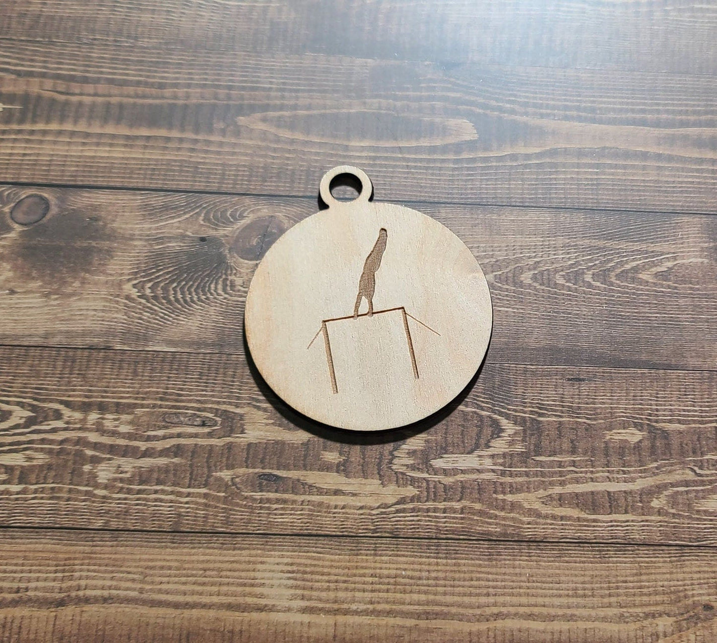 Gymnastics Ornament, Laser Engraved Ornament, Gymnastics Lover