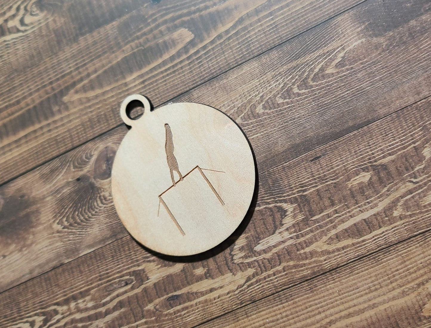 Gymnastics Ornament, Laser Engraved Ornament, Gymnastics Lover