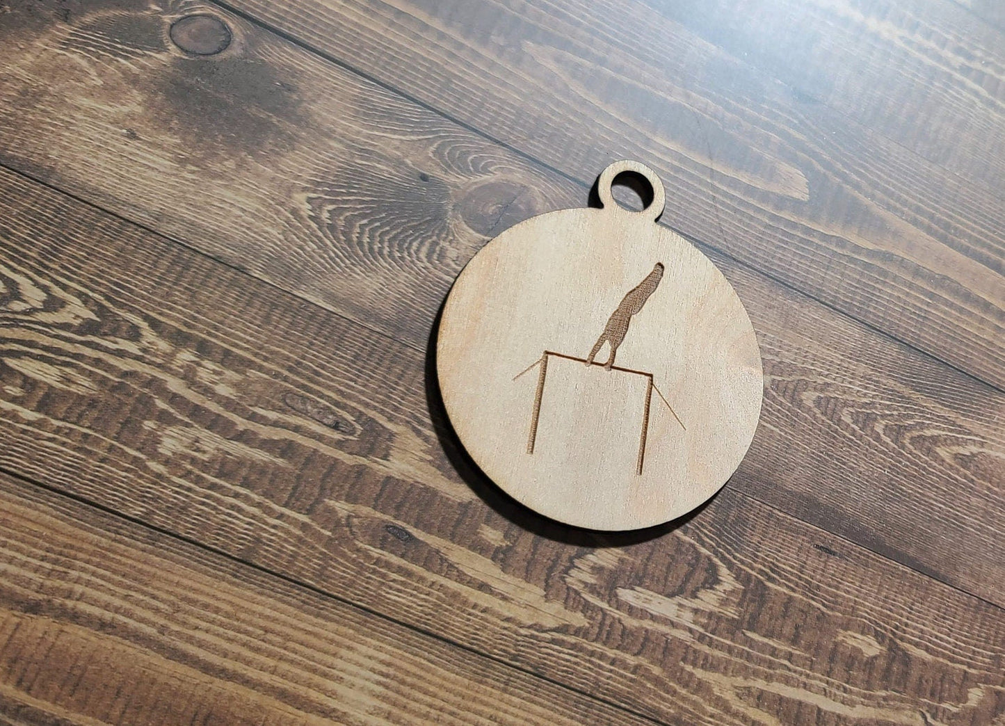 Gymnastics Ornament, Laser Engraved Ornament, Gymnastics Lover