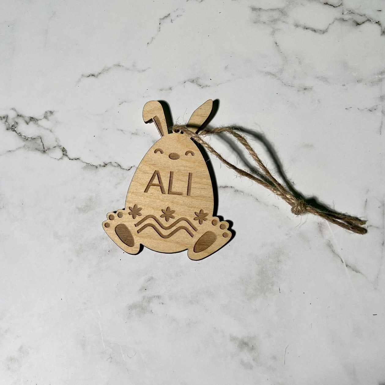 Custom Easter Tag , Custom Basket Tag , Personalized Tag , Wooden Easter Tag , Bunny Easter Tag