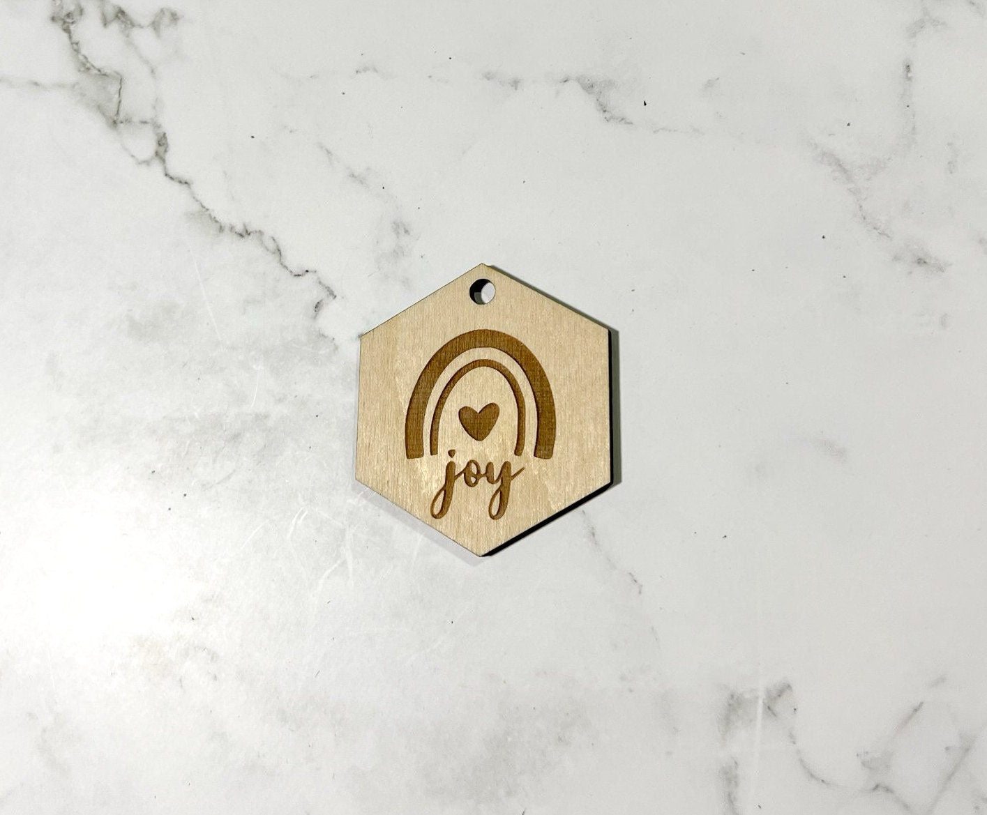 Joy Keychain , Inspirational Keychain ,, Custom Bag Tag , Laser Engraved Keychain