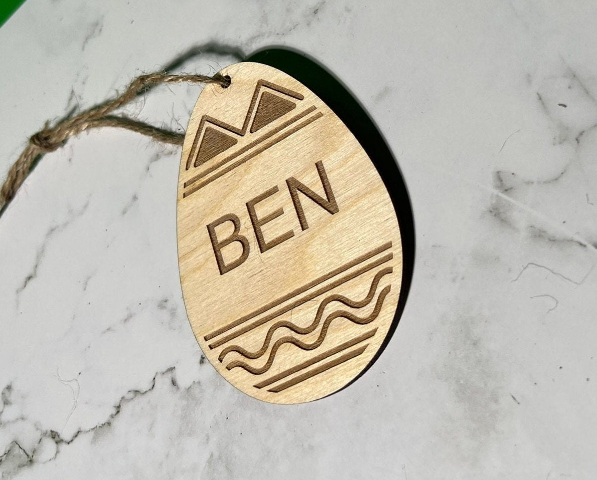 Custom Easter Egg Tag , Custom Basket Tag , Personalized Tag , Wooden Easter Tag , Easter Egg Tag