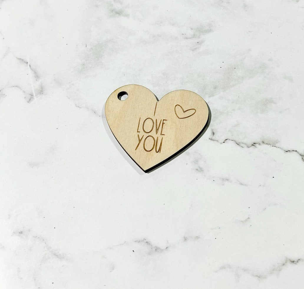 I love you Keychain , Inspirational Keychain ,, Custom Bag Tag , Laser Engraved Keychain
