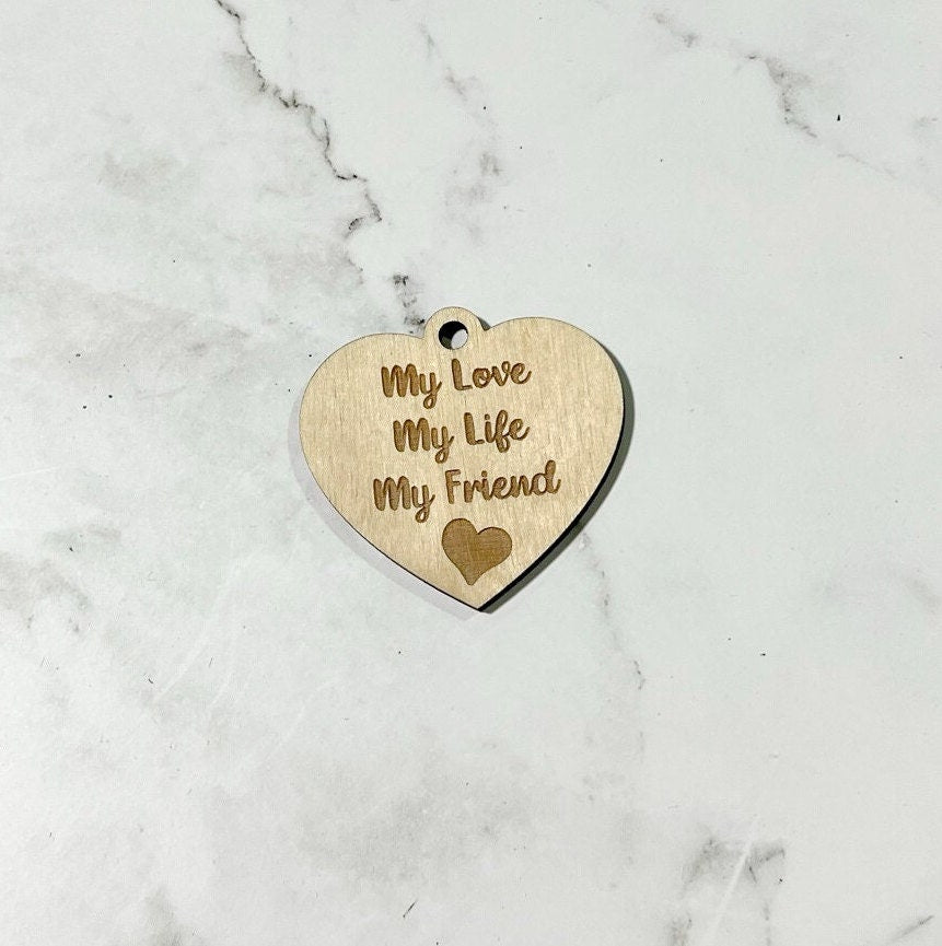 My Life, My Life Keychain , Inspirational Keychain ,, Custom Bag Tag , Laser Engraved Keychain