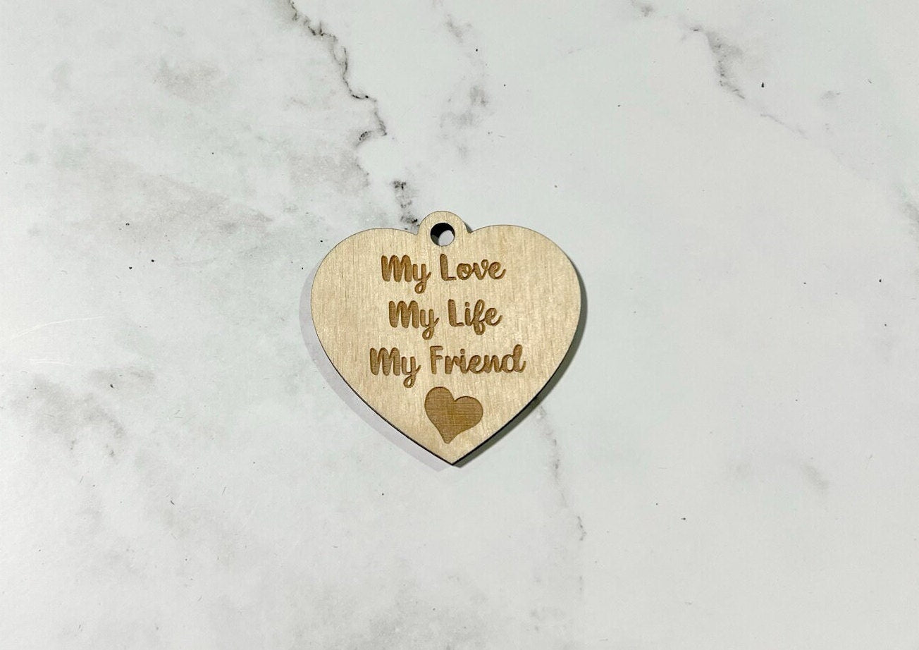 My Life, My Life Keychain , Inspirational Keychain ,, Custom Bag Tag , Laser Engraved Keychain